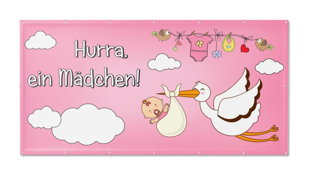 Motivbanner Geburt Mädchen neutral